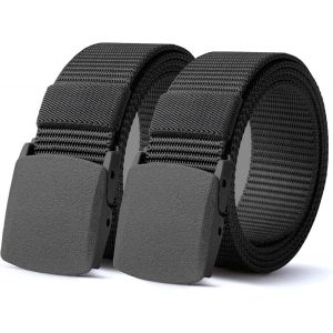 Cauc-Ceintures Homme Femme, Tactique Militaire Ceinture Web Boucle En Plastique Ceinture En Toile Nylon Simple Casual R&eacute;glable Sangles L&eacute;ger Anti-Allergie Ceinture Edc - Neuf
