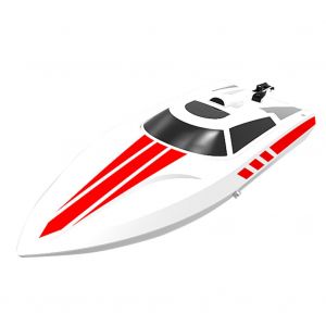 Bateau de course telecommande RTR haute vitesse a 4 canaux, frequence 2,4 GHz (blanc) - Neuf