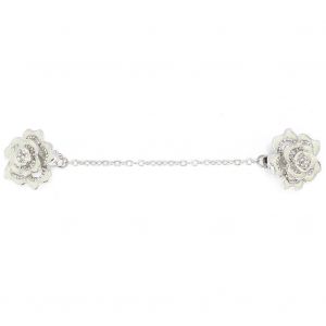 Broche A Clip Pour Cardigan A Motif De Chaine De Fleurs Brillantes Pour Femme, Pull, Chemisier, Chale - Neuf