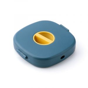 Lot de 2 mini-boîtes de rangement multifonctions pour câbles de données de téléphone portable, bleu et jaune - Neuf