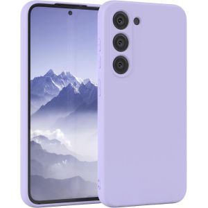 TRAHOO-- Housse en Silicone pour Galaxy S23 Souple Antichoc avec Protection pour Appareil Photo, Premium Protection Cover TPU Phone Bumper en Lavande - Neuf
