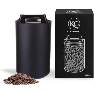 Boîte Hermétique 1 Kg De Café En Grains Couvercle Sous Vide (Boîte Le Café,Le Thé,Boîte En Acier Inoxydable Le Stockage Joint Aromatique),Boîte 1000 G De Café - Neuf
