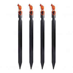 Piquets De Tente En Alliage D'aluminium De 18cm, 4 PièCes/Paquet, Clous De Sol, Accessoires De Camping (Noir) - Neuf