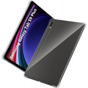 Coque Transparente Pour Samsung Galaxy Tab S9 Plus - Tpu Flexible Anti-Chocs Avec Airbags 360° Aux Coins, Bords Surélevés Protection Écran/Caméra, Anti-Rayures, Anti-Jaunissement, Accès Précis Aux Boutons - Neuf