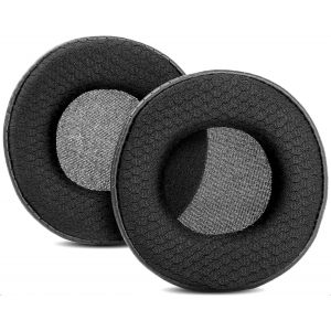 KAL-Respirant Coussinets De Rechange Compatible Avec Skullcandy Grind Bluetooth Wireless On-Ear Headphone Coussinets D'Oreille En Tissu Maillé/Cuir Protéiné Perforé Et Mousse À Mémoire De Forme - Neuf