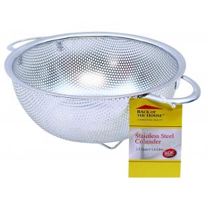 En Acier Inoxydable Passoire 1,5 L Avec Poign&eacute;es Doubles, Cuisine Passoire, Conception Durable - Neuf