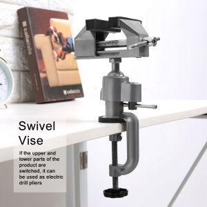 Etau de serrage rotatif a 360¡ã en alliage d'aluminium a double usage pour table ou perceuse electrique - Neuf
