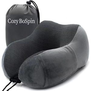 Trahoo-Oreiller De Voyage Portable En Mousse À Mémoire De Forme, Parfait Pour Le Camping, Le Repos De Sommeil (Gris) - Neuf