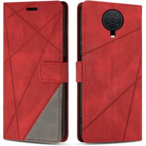 Kal-Etui Coque Pour Nokia G10 / Nokia G20 / Nokia G30, Protection Housse En Cuir Pu Portefeuille Livre Pour Nokia G10 / Nokia G20 / Nokia G30, Emplacements Cartes, Rouge - Neuf