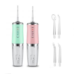 Lot De 2 Hydropulseurs Sans Fil Avec 4 Embouts Pour L'hygi&egrave;ne Buccale Et Le Nettoyage - Neuf