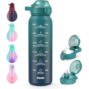 Gourde De 500 Ml En Acier Inoxydable 18/10 Avec Bouchon Anti-Fuite Et Poignée, Isotherme Pour Boissons Chaudes Et Gazeuses, Bleue - Neuf