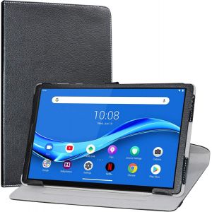 Eryi-Tab M10 Plus Rotary Coque,360°Rotation Rotatif Étui Avec Rabat Stand Support Housse Coque Couverture Pour 10.3"" Lenovo Tab M10 Plus/Smart Tab M10 Plus Tablet,Noir - Neuf