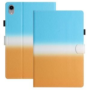 Housse En Cuir Gradient Pour Ipad 11 (11e G&eacute;n&eacute;ration) Et 10,9 (10e G&eacute;n&eacute;ration) 2022/2025 - Bleu Orange - Neuf