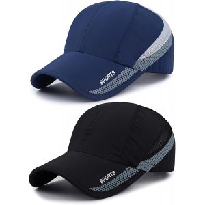 Jexnovashop-Casquette De Baseball Homme Femme, L&egrave;g&eacute;re Respirant Cap Visi&egrave;re Longue Sports Unisexe S&eacute;chage Rapide Chapeaux Casquettes Sport Baseball, Trucker Cap Snapback Hat Chapeaux Golf Alpinisme T - Neuf