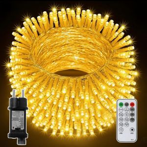 Guirlande Lumineuse Int&eacute;rieur Exterieure 30M 300Led Guirlande Lumineuse Sapin De Noel Lumiere Sapin Led Electrique Deco Guirlande Noel Blanc Chaud - Neuf