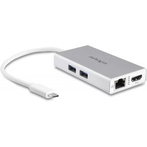 .Com Adaptateur Multiport Usb-C - Mini Station D'Accueil Usb-C Avec 4K Hdmi - 60W Pd Pass-Through, Gbe, 2Pt Usb-A 3.0 Hub - Mini Dock Usb Type-C Pour Pc Portable - Blanc (Dkt30Chpdw) - Neuf