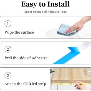 Ruban Led Cob 10m Blanc Froid 6000k,24v Bande Lumineuse Led Cri93+ Largeur 8 Mm Lumi&egrave;re Flexible D&eacute;coupable Bande Led Pour Tv R&eacute;tro&eacute;clairage,Armoire,Chambre,Cuisine (Sans Adaptateur) - Neuf