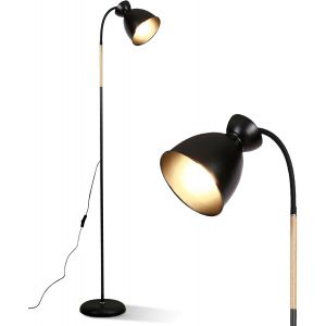 Subzonal-Lampadaire Sur Pied Salon 159cm, Lampe Sur Pied En Métal E27 Max. 60w, Lampadaire Liseuse Industriel Rétro, Noir Lampe De Lecture Pour Salon, Chambre, Bureau (Sans Ampoules) - Neuf