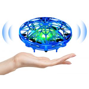Ufo Mini Drone Pour Enfants Jouet Main Capteur Quadcopter Infrarouge Induction Volant Cadeaux Pour Gar&ccedil;ons Filles Int&eacute;rieur Ext&eacute;rieur Avions Pour D&eacute;butants, Contr&ocirc;le Gestuel, Bleu - Neuf