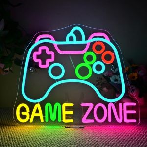 Enseigne De Jeu En Néon,Usb Alimenté Enseignes Lumineuses, Luminosité Réglable Néon, Led Enseignes,Convient À La Décoration De Salles De Jeux,De Salons,De Clubs Et De Fêtes. - Neuf