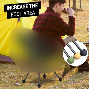 Couvre-Pieds De Chaise Lunaire, 4 PièCes, ProtèGe-Pieds De Chaise De Camping, Coussinet De Pieds En Boule De Caoutchouc Stabilisant - Neuf