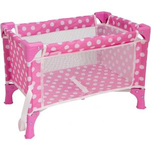 TDRFL-Lit De Poupées De Voyage|Jouet De Berceau De Voyage Pliable Rose|Lit De Bébé Pour Poupées|Jouets Accessoires De Poupée|Poupées Poussette Et Landau Pour Enfants|3+ - Neuf
