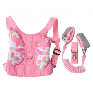 Harnais De Marche Pour Bebe Papillon Rose, Harnais De Marche En Coton Doux Et Respirant Pour Nourrisson, Harnais De Marche Portatif Pour Tout-Petit, Assistant - Neuf