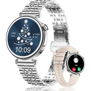 Asfasfq-Civo Montre Connectée Femme Sport: Argent Smartwatch Fitness Femme Etanche Podometre - Appel Bluetooth Montres Bracelet Intelligente Compatible Android Ios Cadeaux Femme - Neuf