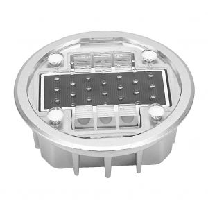 Lampe Solaire D'exterieur A 4 Led Pour Jardin, Allee, Pelouse (Jaune) - Neuf