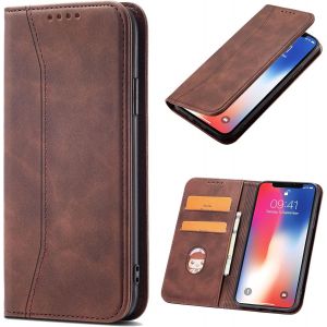 Maa-Coque Pour Iphone 8 Plus/Iphone 7 Plus (5,5 Pouces), Pu Cuir Portefeuille Housse Flip Pochette Étui À Rabat Case Avec Antichoc Tpu Housse [Emplacements Cartes] [Fonction Support] (Brun) - Neuf