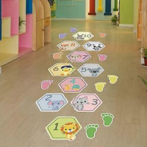 Autocollants de sol Hopscotch Number-Jump dr&ocirc;le,D&eacute;calcomanies de sol de dessin anim&eacute; cr&eacute;atif pour les enfants,bricolage - Neuf