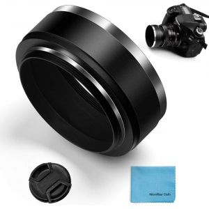 Pare-Soleil Standard à vis 62 mm en métal avec Bouchon d'objectif pour Appareil Photo Canon Nikon Sony Pentax Olympus Fuji Sumsung Leica - Neuf