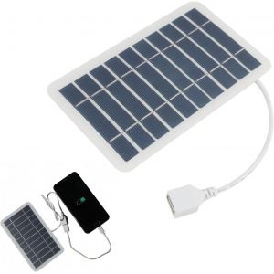 KALCX-Panneau Solaire Portable 5V 2W Avec Connexion Usb,Chargeur Solaire Mini Pour T&eacute;l&eacute;phone,Pour Camping,Randonn&eacute;e,Escalade Et Voyages,Compatible Avec Appareils &Eacute;lectroniques - Neuf