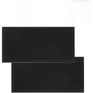 Mevronisshop-Lot De 2 Tapis De Service De Bar, Pub, Tapis De Service En Caoutchouc Antid&eacute;rapant, Tapis De S&eacute;chage Pour Verre, Comptoir, Caf&eacute;, Whisky, Cocktail, Cuisine, Bar, Restaurant - Neuf