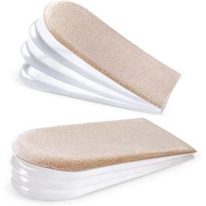 Semelle Orthop&eacute;dique Ajustable &Agrave; 4 Couches (5,5 Cm De Large, 1 Paire Beige), Semelle Int&eacute;rieure Am&eacute;lior&eacute;e Et &Eacute;largie, Talonnette En Gel Demi-Pied Pour Compenser La Diff&eacute;rence De Longueur Des Jambes - Neuf