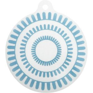 AYUHR-Tapis De Protection Pour Table Cuisson À Induction En Silicone, 22Cm Protège Table Cuisson Induction, Tapis Antidérapants Empêcher Casseroles Glisser Pendant Cuisine, Blanc Bleu - Neuf
