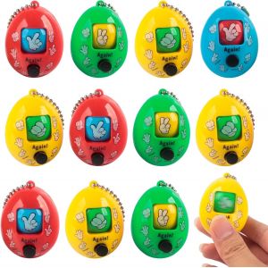 Lbgwp60-12 Pièces Cadeaux D'anniversaire Pour Enfants Mini-Jouet , Jeu Rock Paper Scissors Pour Enfants, Nouveauté Jouet Porte-Clés, Jouet Amusant Couleur Aléatoire, Pour Enfants De 4 À 8 Ans - Neuf