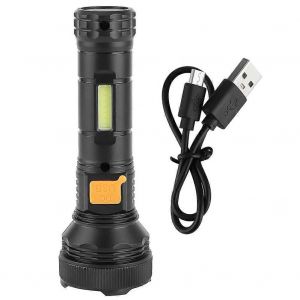 Super Lumineux Réglable De Recharge Usb Multi-Fonctionnelle, La Lampe-Torche Avec La Batterie Rechargeable, Conception Étanche, Compact Et De Taille - Neuf