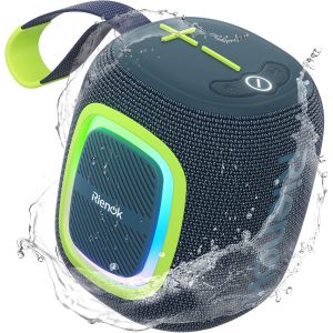 Enceinte Bluetooth Portable, Haut Parleur Puissant Lumineuse Avec Bluetooth 5.3, Autonomie 15H, 1800Mah, Radio Fm, Port Cl&eacute; Usb, Aux, Tf Carte, Pour Soir&eacute;es Plage Randonn&eacute;es Voyage, Bleu Canard - Neuf