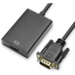 C&acirc;ble Convertisseur Adaptateur Vga M&acirc;le Vers Hdtv Femelle 1080P Video Audio Noir Compatible Avec Ordinateur Portable Pc[Z3336] - Neuf