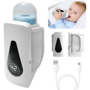 Kalanka-Chauffe-Biberon B&eacute;b&eacute;, Chauffe-Biberon Portable En D&eacute;placement Avec &Eacute;cran Lcd, 6 Temp&eacute;ratures R&eacute;glables, 24h D'isolation, Chauffe-Biberon Usb Pour La Maison En D&eacute;placement Voyages - Neuf