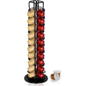 Support De Capsules De Café Compatible With Nespresso,Support De Dosettes De Café Pour 40 Capsules De Café D'origine,Design Rotatif,Support De Rangement Pour 40 Capsules De Café - Neuf