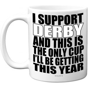 Eryi-Tasse Humoristique De Football Pour Les Fans De Derby U2013 Tasse Footy Only U2013 Tasse De Noël U2013 Cadeau D'anniversaire Pour Fils, Papa, Frère, Oncle, Collègue, Ami, Cousin, 325 Ml, Pass - Neuf