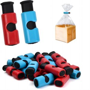 Mevronisshop-20 Clips De Scellage Pour Sac De Ranger Nourriture, Clips D'étanchéité Pour Sachets De Alimentaires, Pinces Pour Sac À Pain Réutilisables, Clips À Fermeture En Plastique Pour Stockage De - Neuf