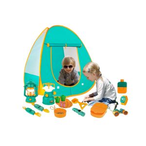 Ensemble De Camping Pour Enfants Avec Tente Pop-Up Et 18 Outils De Camping Pour Jouer En Plein Air - Neuf