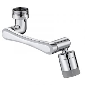 1440° de Rotation de Robinet Extender Aérateur avec Deux Modes de Sortie de l'Eau, Universelle Splash Filtre Robinet, Pliable Robinet Extender pour Évier de salle de Bains, Lave-l - Neuf