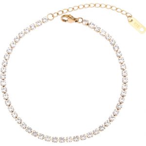 Bracelet De Cheville De Tennis Réglable Pour Femme - 3 Mm - Zircon - Bijou De Pied En Acier Titane - Cadeau - Neuf