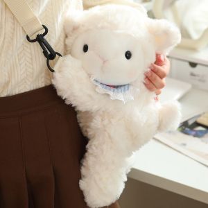Sac à dos en peluche pour enfant Kasuga, mignon, lapin, poupée, agneau, sac de voyage pour téléphone portable Sac à dos en agneau - 30 cm (0,22 kg) - Neuf