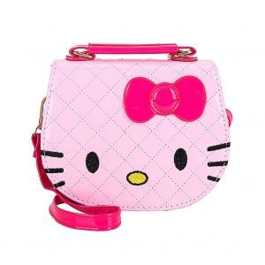 Sac a bandouliere tendance et mignon pour enfants, motif chat KT, pour la maternelle (rose) - Neuf