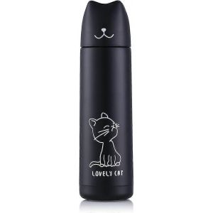 Mignon Thermos Chat Bouteille D'eau - Oneisall Cat Tumbler Acier Inoxydable Isolé Thermique Voyage Coff - Neuf
